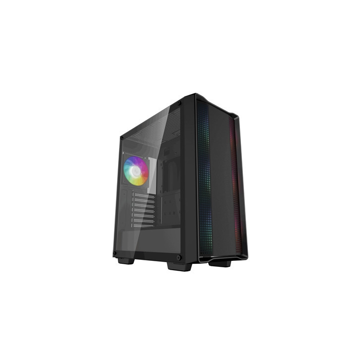DeepCool CC560 ARGB V2 Case  Gaming  Black  Mid Tower  1 x USB 3.0 / 1 x USB 2.0  Tempered Glass Side Window Panel  Abundant Air