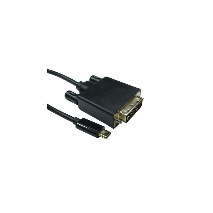 USB-C TO DVI 4k 30HZ 2 Meter Black Data Cable