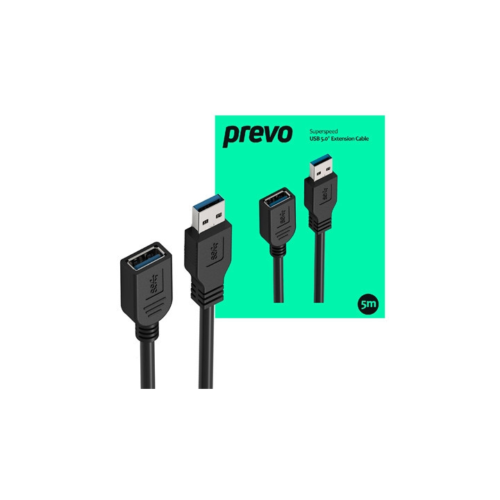 Prevo USBM-USBF-5M USB 3.0 Extension Cable 5M  5Gbps SuperSpeed USB-A Male to Female Extender for Laptops  PC  Gaming Consoles &