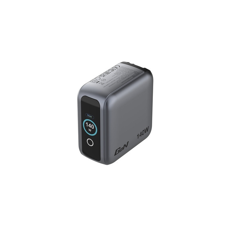 Verbatim Mini GaN Charger 140W With Display  140W 4-Port + 140W USB-C to USB-C Cable
