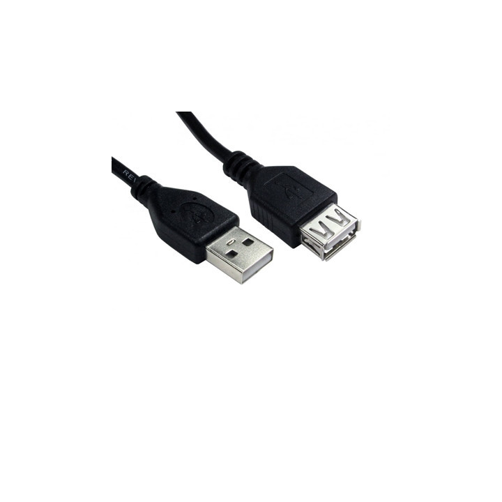TARGET 99CDL2-023 Data Cable  USB 2.0 Type-A (M) to USB 2.0 Type-A (F)  3m Black  USB Extension Cable  OEM Polybag Packaging