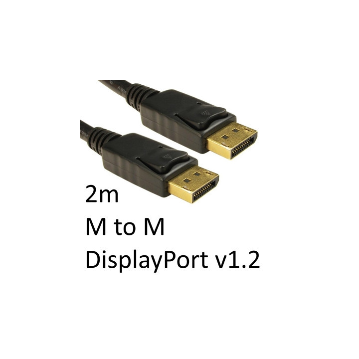 DisplayPort 1.2 (M) to DisplayPort 1.2 (M) 2m Black OEM Display Cable