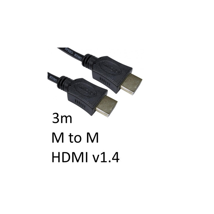 HDMI 1.4 (M) to HDMI 1.4 (M) 3m Black OEM Display Cable