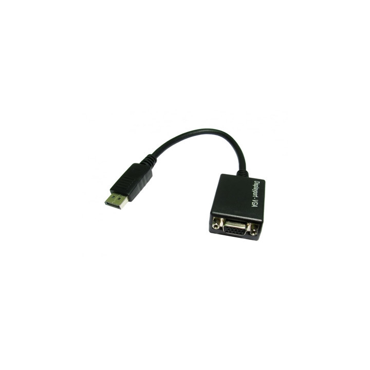 TARGET HDHDPORT-VGACAB Converter Adapter  DisplayPort 1.2 (M) to VGA (F)  0.15m Cabled Adapter  Black  2048x1152 Max Resolution 
