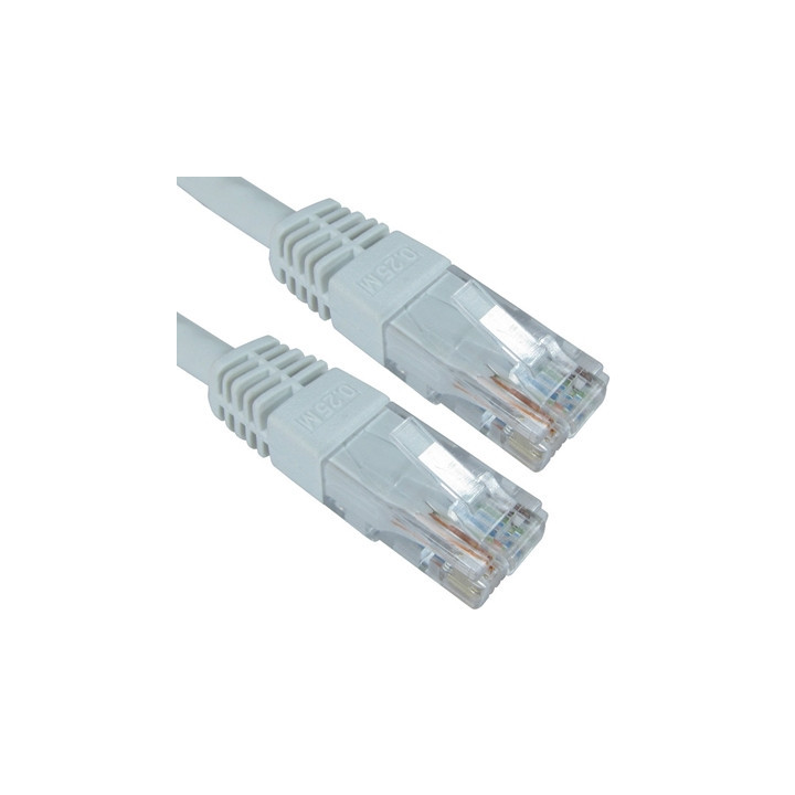 RJ45 (M) to RJ45 (M) CAT6 0.25m White OEM Moulded Boot Copper UTP Network Cable