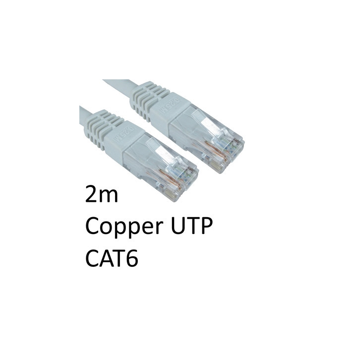 RJ45 (M) to RJ45 (M) CAT6 2m White OEM Moulded Boot Copper UTP Network Cable