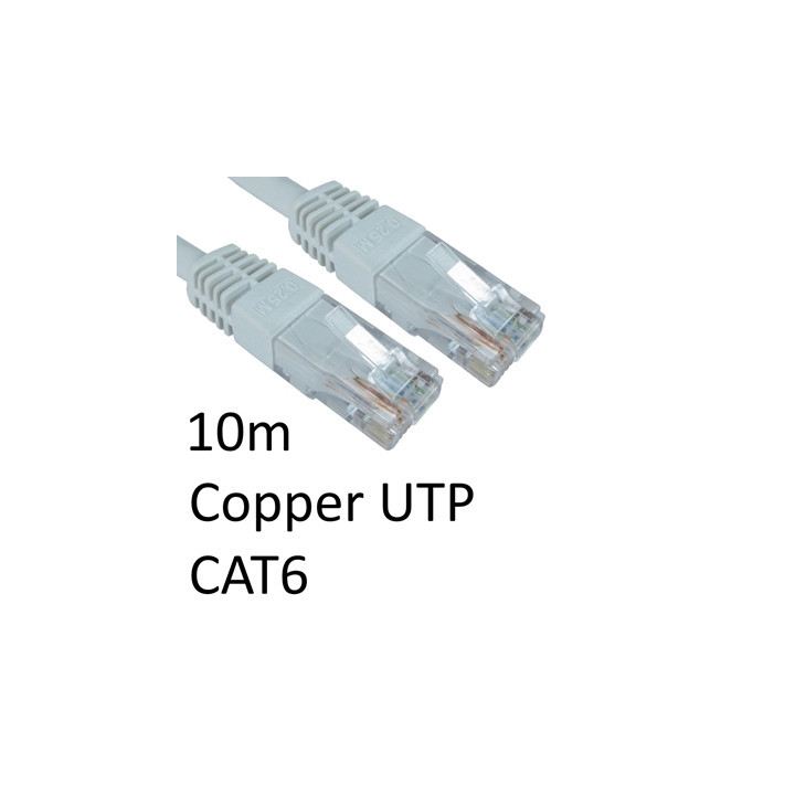 RJ45 (M) to RJ45 (M) CAT6 10m White OEM Moulded Boot Copper UTP Network Cable