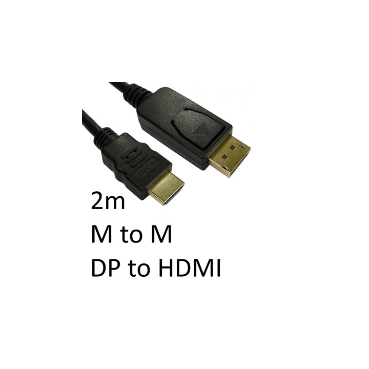DisplayPort (M) to HDMI (M) 2m Black OEM Display Cable