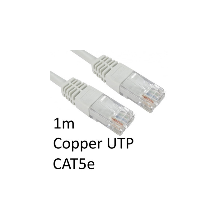 RJ45 (M) to RJ45 (M) CAT5e 1m White OEM Moulded Boot Copper UTP Network Cable