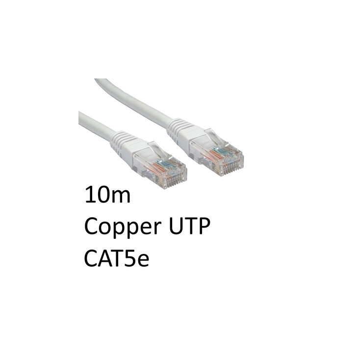 RJ45 (M) to RJ45 (M) CAT5e 10m White OEM Moulded Boot Copper UTP Network Cable