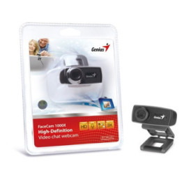 Genius FaceCam 1000X HD WebCam V2  1280x720  True-to-life HD 720p with Built-in Microphone  For Skype  FaceTime  Hangouts  WebEx