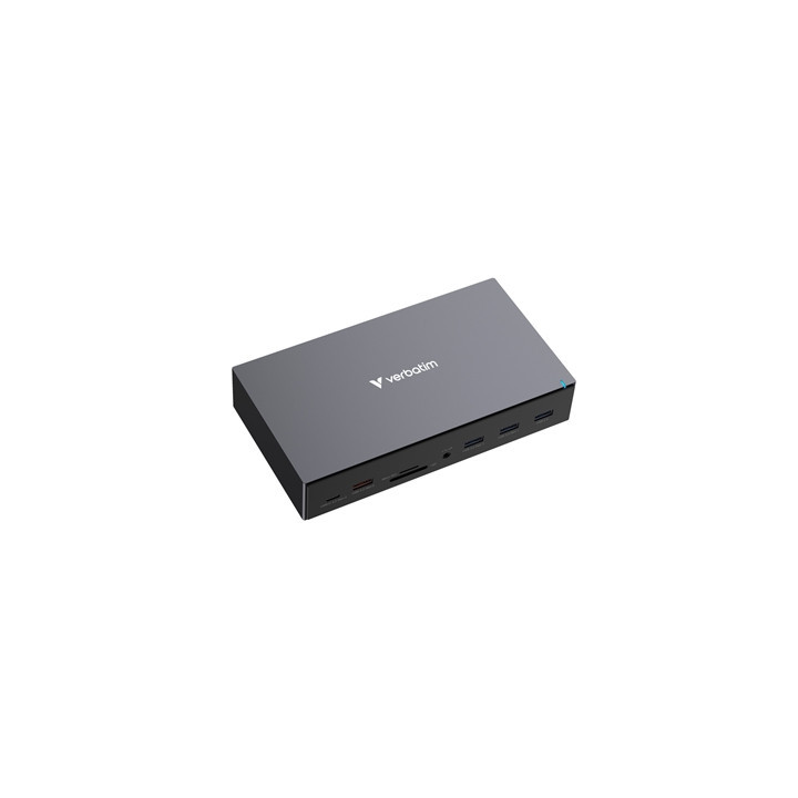 Verbatim USB-C PRO Docking Station 17 Port CDS-17  Supports Triple HDMI Outputs (up to 8K Resolution)  Dual DisplayPorts  Gigabi