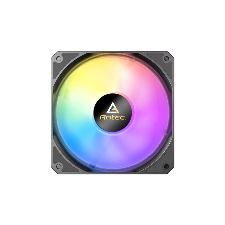 Antec P12R ARGB Reverse PWM 120mm Fan - 4-Pin  Black  High-Airflow Cooling  9-Blade Design with Anti-Vibration Pads