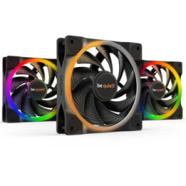 be quiet! Light Wings PWM High Speed Addressable RGB Fan Pack  120mm  2500RPM  4-Pin PWM Fan & 3-Pin ARGB Connectors  Black Fram