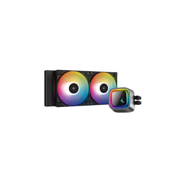 DeepCool LS520 Premium AiO Liquid CPU Cooler  Universal Socket  240mm Radiator  PWM 2250RPM Cooling Fans  Addressable RGB LED Li