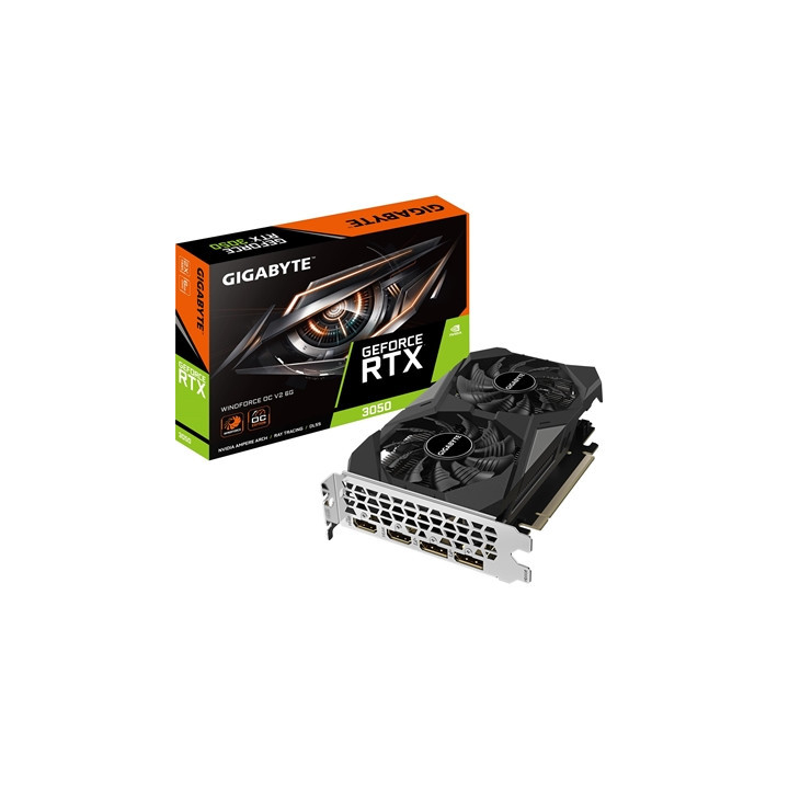 Gigabyte NVIDIA GeForce RTX 3050 WINDFORCE OC V2 6GB GDDR6 Graphics Card  2304 CUDA Cores  1477 MHz Core Clock  Dual Fan  2x Dis