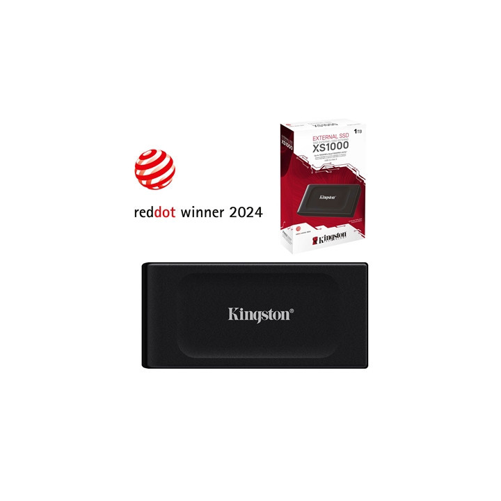 Kingston XS1000 (SXS1000/1000G) 1TB Portable External SSD  Read 1050MB/s  Write 1000MB/s  USB 3.2 Gen 2  5 Year Warranty