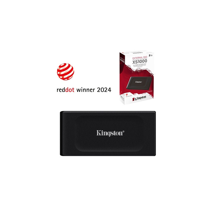 Kingston XS1000 (SXS1000/2000G) 2TB Portable External SSD  Read 1050MB/s  Write 1000MB/s  USB 3.2 Gen 2  5 Year Warranty