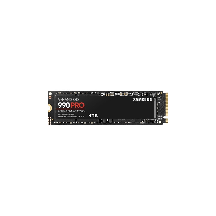 Samsung 990 PRO(MZ-V9P4T0BW ) 4TB NVMe SSD  PCIe Gen4  M.2 Interface  2280  Read 7450 MB/s  Write 6900 MB/s  5 Year Warranty