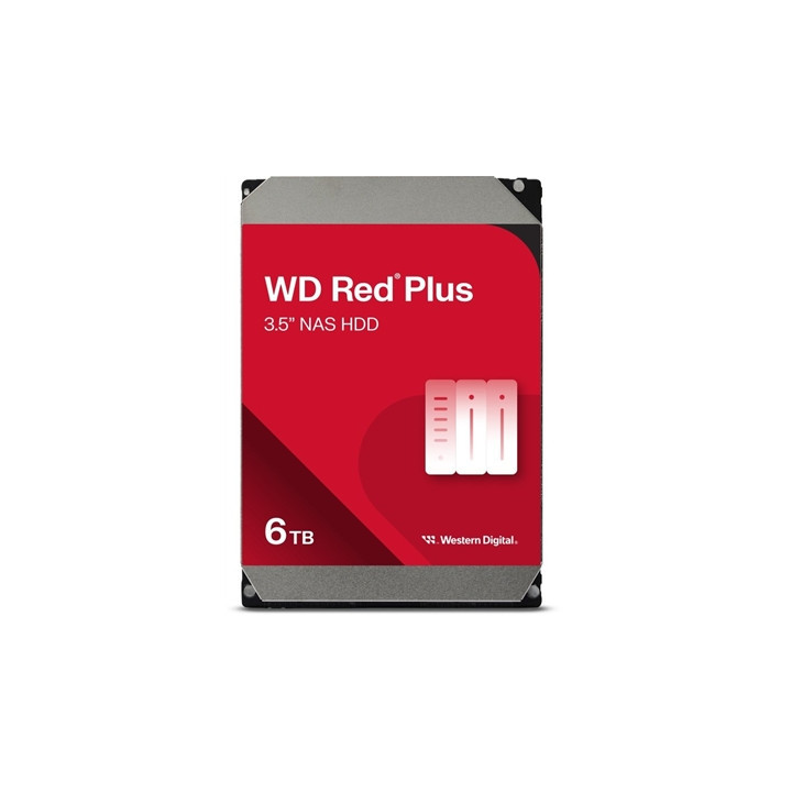 WD Red Plus WD60EFPX 6TB 3.5“ 256MB Cache SATA III NAS Internal Hard Drive