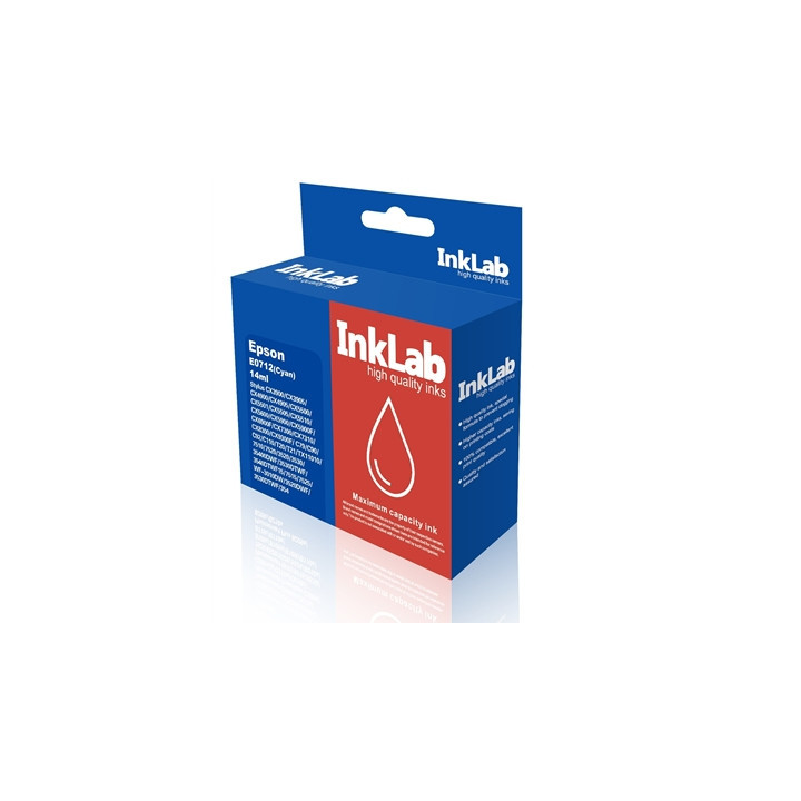 InkLab 712 Epson Compatible Cyan Replacement Ink