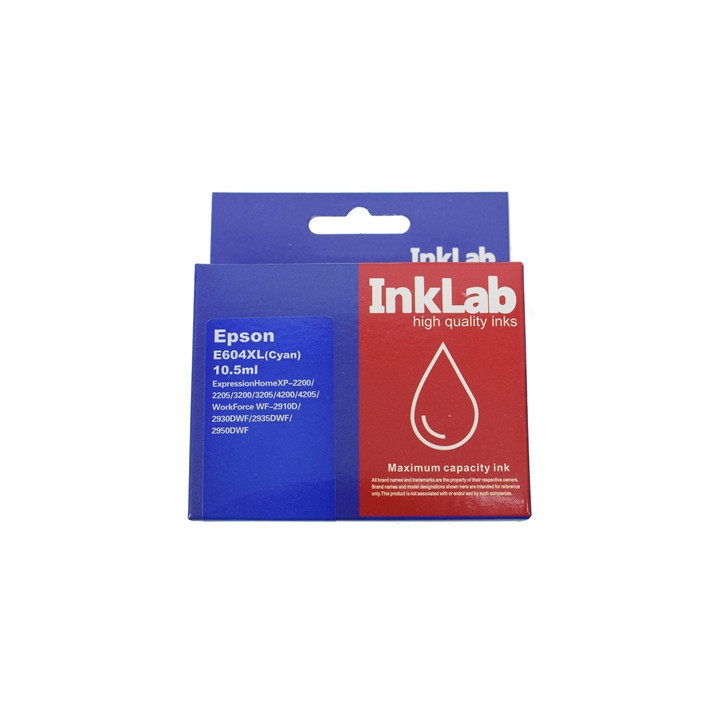 InkLab Cyan Compatible Ink Cartridge  High Yield - Replacement for 604XLC Printers