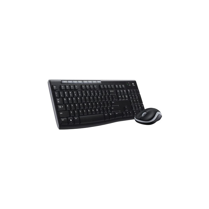 Logitech MK270 Wireless Keyboard and Mouse Combo for Windows  2.4 GHz Wireless  Compact Mouse  8 Multimedia and Shortcut Keys fo