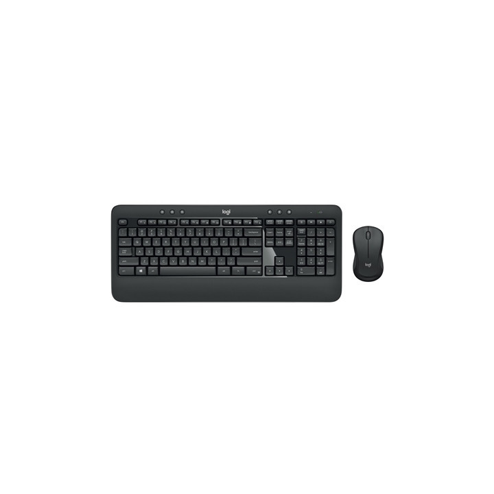 Logitech MK540 Advanced Wireless Keyboard and Mouse Combo for Windows  2.4 GHz Unifying USB-Receiver  Multimedia Hotkeys  3-Year