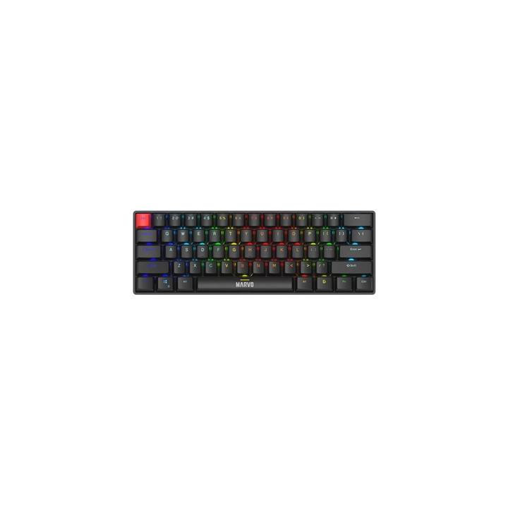 Marvo Scorpion KG933G Saber 61 Wired Mechanical RGB 60% UK Layout Gaming Keyboard (Black)