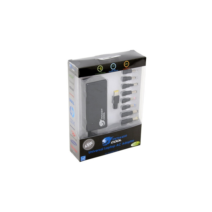 Powercool Universal 65W Auto Sense Power Adapter (8 tips)