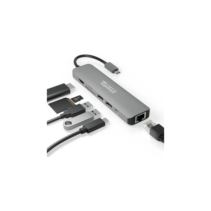 Plugable USBC-7IN1E Portable USB-C Ethernet Docking Station