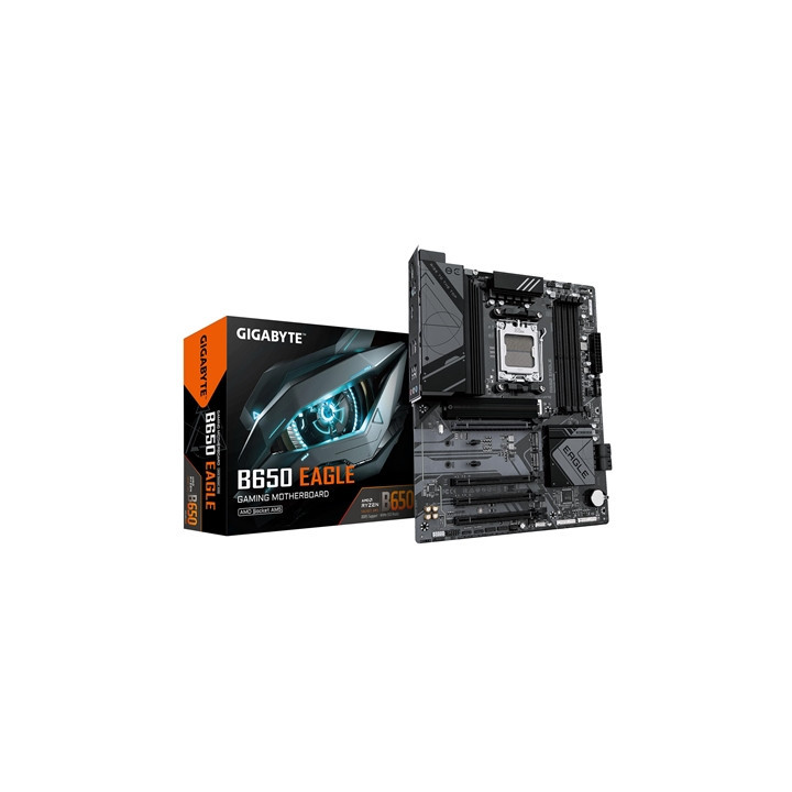 Gigabyte B650 EAGLE AMD AM5 Socket Motherboard  ATX  4x DDR5 Slots  3x M.2 Sockets  Fitted I/O Shield  GbE LAN  1x DisplayPort /