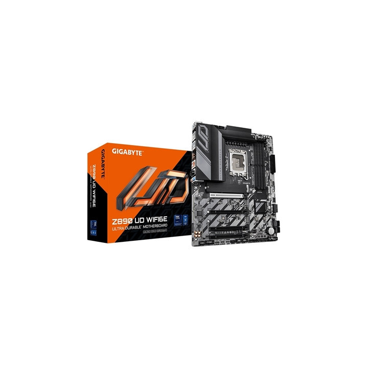 Gigabyte Z890 UD WIFI6E Ultra Durable Intel 1851 Socket Motherboard  ATX  4x DDR5 Slots  3x M.2 Sockets  2.5GbE LAN  Wi-Fi 6E  1
