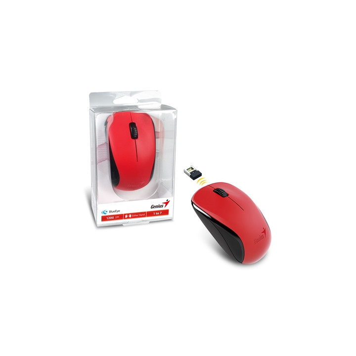 Genius NX-7000 Wireless Mouse  2.4 GHz with USB Pico Receiver  Adjustable DPI levels up to 1200 DPI  3 Button with Scroll Wheel 