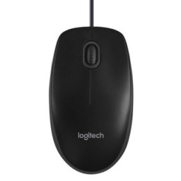 Logitech B100 Wired USB Mouse  3-Buttons  1000dpi and Optical Tracking  Ambidextrous Design for PC  Mac and Laptop  Black