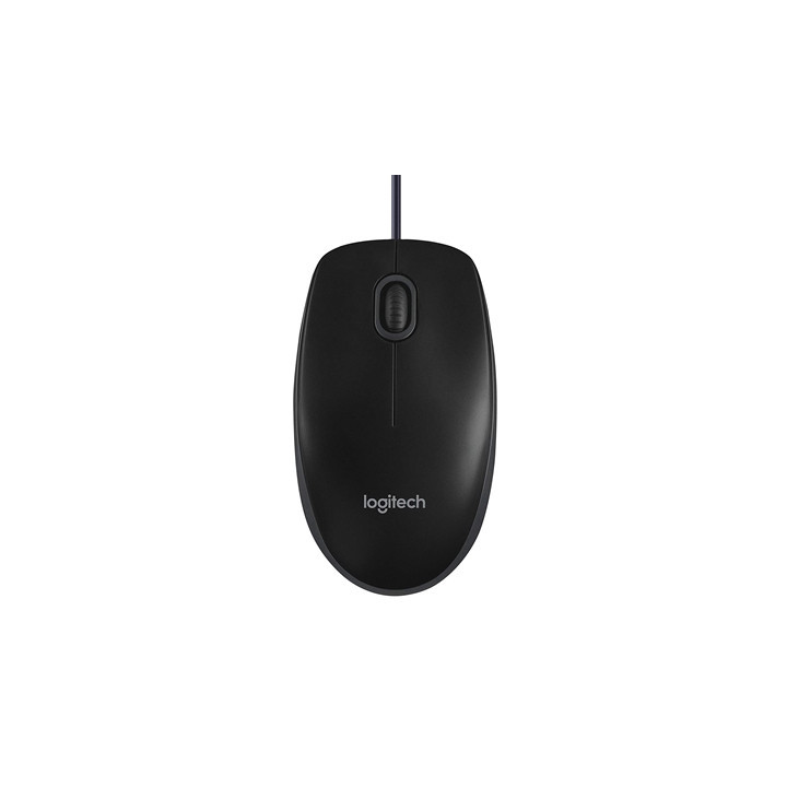 Logitech B100 Wired USB Mouse  3-Buttons  1000dpi and Optical Tracking  Ambidextrous Design for PC  Mac and Laptop  Black