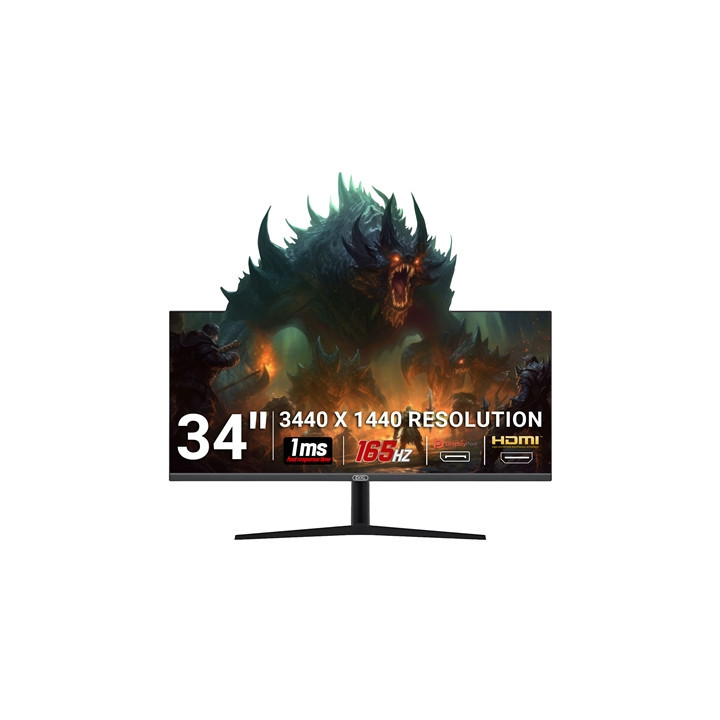piXL 34-inch UWQHD UltraWide 165Hz Gaming Monitor with 100% sRGB Colour Gamut  Quad HD 3440 x 1440 IPS Panel & 1ms Response Time