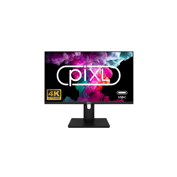 piXL PX27UDH4K 27 Inch 60Hz 4K IPS Monitor with 3840 x 2160 Resolution  5ms Response Time  60Hz Refresh Rate  USB-C  USB-B  USB-