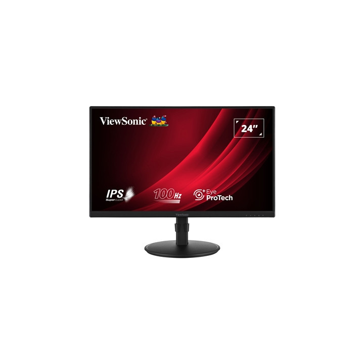 Viewsonic VA2408-HDJ 24 Inch IPS Monitor  Full HD  100Hz  5ms  VGA  HDMI  Display Port  Height Adjust  Pivot  Swivel  Int PSU  V