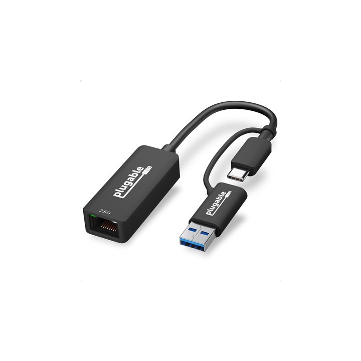 Plugable USBC-E2500 USB-A/USB-C to 2.5GbE Gigabit Ethernet Adapter