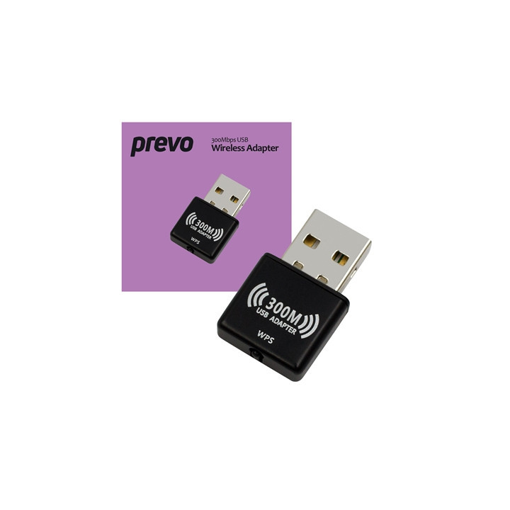 Prevo USBW4 300Mbps N300 USB Wireless Network Adapter