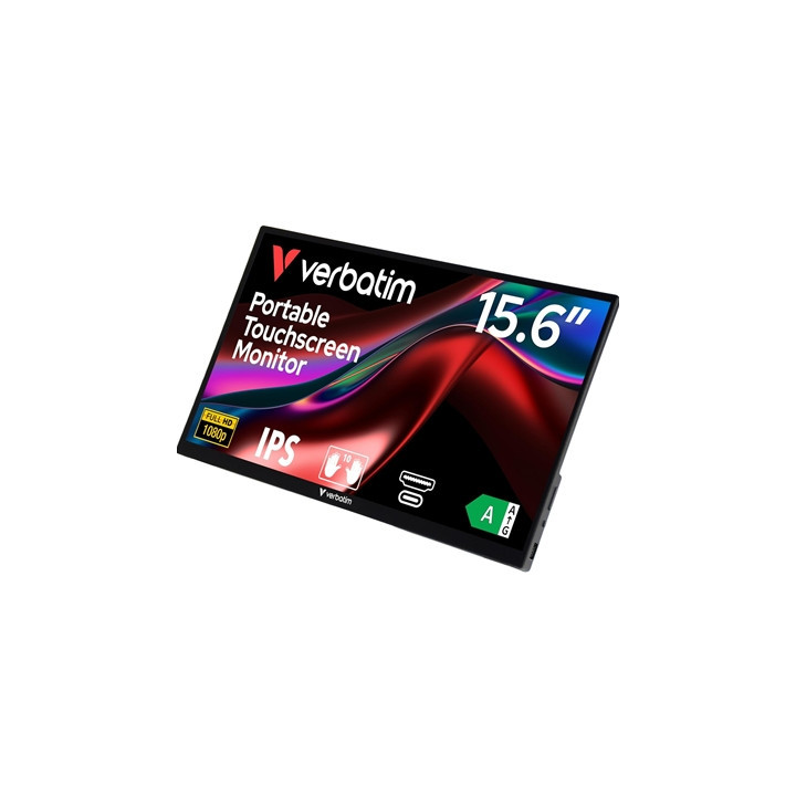 Verbatim Portable 15.6“ FHD Touch Monitor ALU  1920 x 1080 Resolution  60Hz