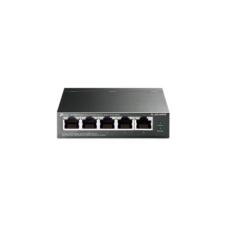 TP-Link TL-SG105PE 5-Port Metal Gigabit Easy Smart PoE Switch with 4-Port PoE+ (65W)