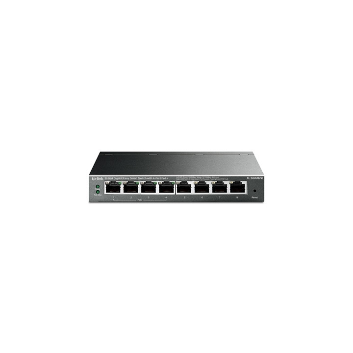 TP-Link TL-SG108PE 8-Port Metal Gigabit Easy Smart Switch with 4-Port PoE+ (64W)