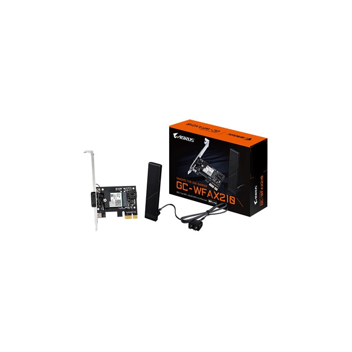Gigabyte GC-WFAX210 Intel WiFi 6E AX210 2400Mbps Bluetooth 5.2 Wireless PCI-Express Card