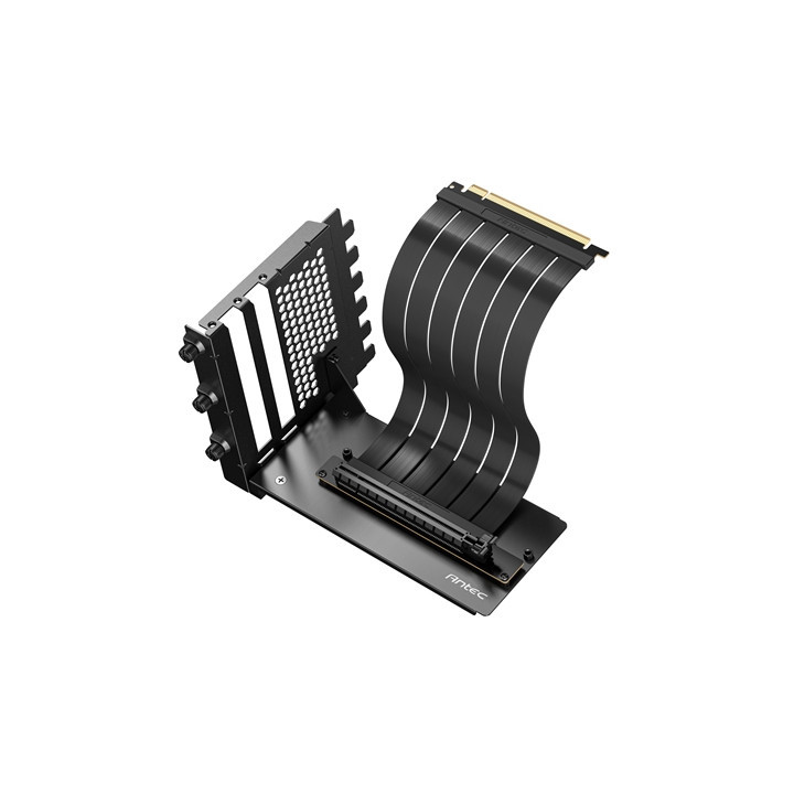 Antec RTX50 PCIe 5.0 Riser Cable with 90-Degree Bracket Mount  Black  for Vertical Graphics Card Mounting