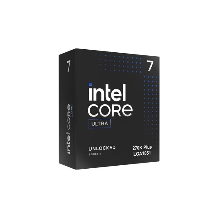 Intel Core Ultra 7 processor 270K Plus  24 Cores  24 Threads  3.2GHz up to 5.5GHz  LGA 1851 Socket 36MB Cache  125W  Maximum Tur