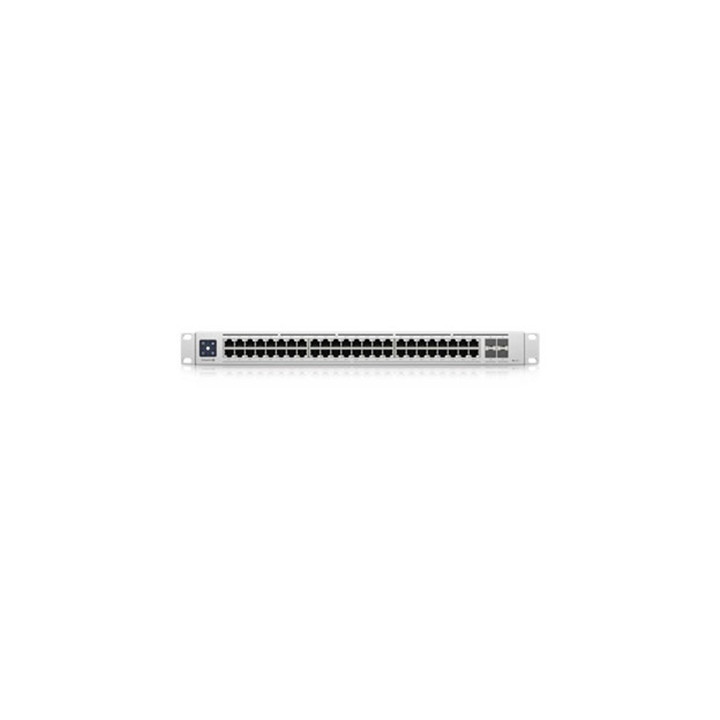 Ubiquiti USW-Enterprise-48-PoE UniFi 48-Port Layer 3 Managed Rackmount 2.5-Gigabit PoE+ Switch w/ 4 x 10GbE SFP+ Ports (720W)