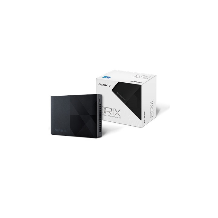 Gigabyte BRIX (GB-BN1P-N200) Barebone Kit  Intel N200 3.2GHz Quad Core CPU  1 x DDR4 SO-DIMM Slot  2 x M.2 2280 Slots  Wi-Fi 6 &