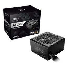 ASRock PRO-750B 750W ATX Power Supply Unit  80 Plus Bronze Certified  120mm Silent Cooling Fan  High Efficiency PSU
